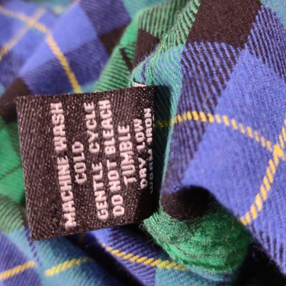 Rue 21 Size Small Green & blue hooded button down flannel shirt - Picture 8 of 9